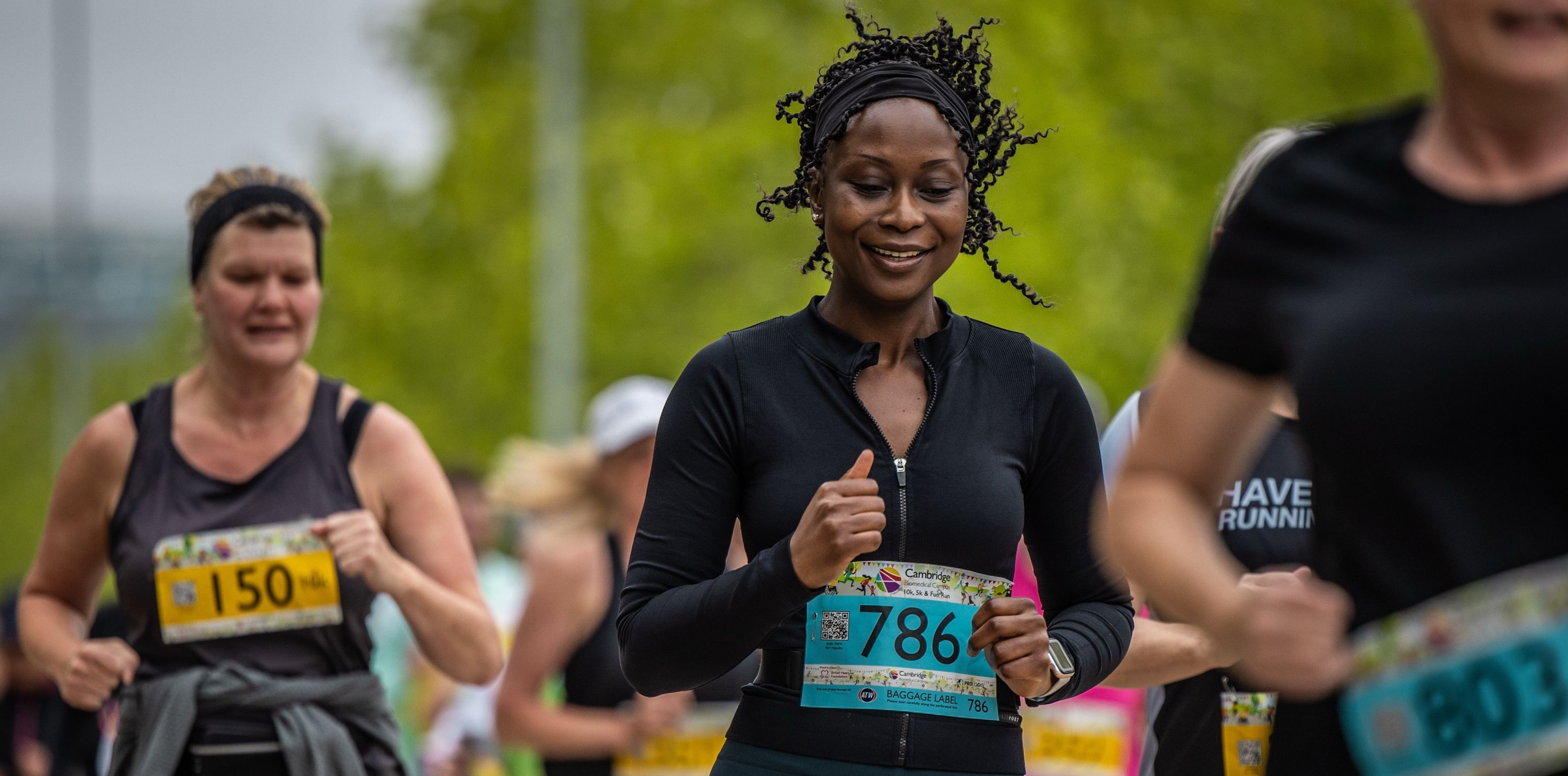 Woman running in the CBC Fun Run